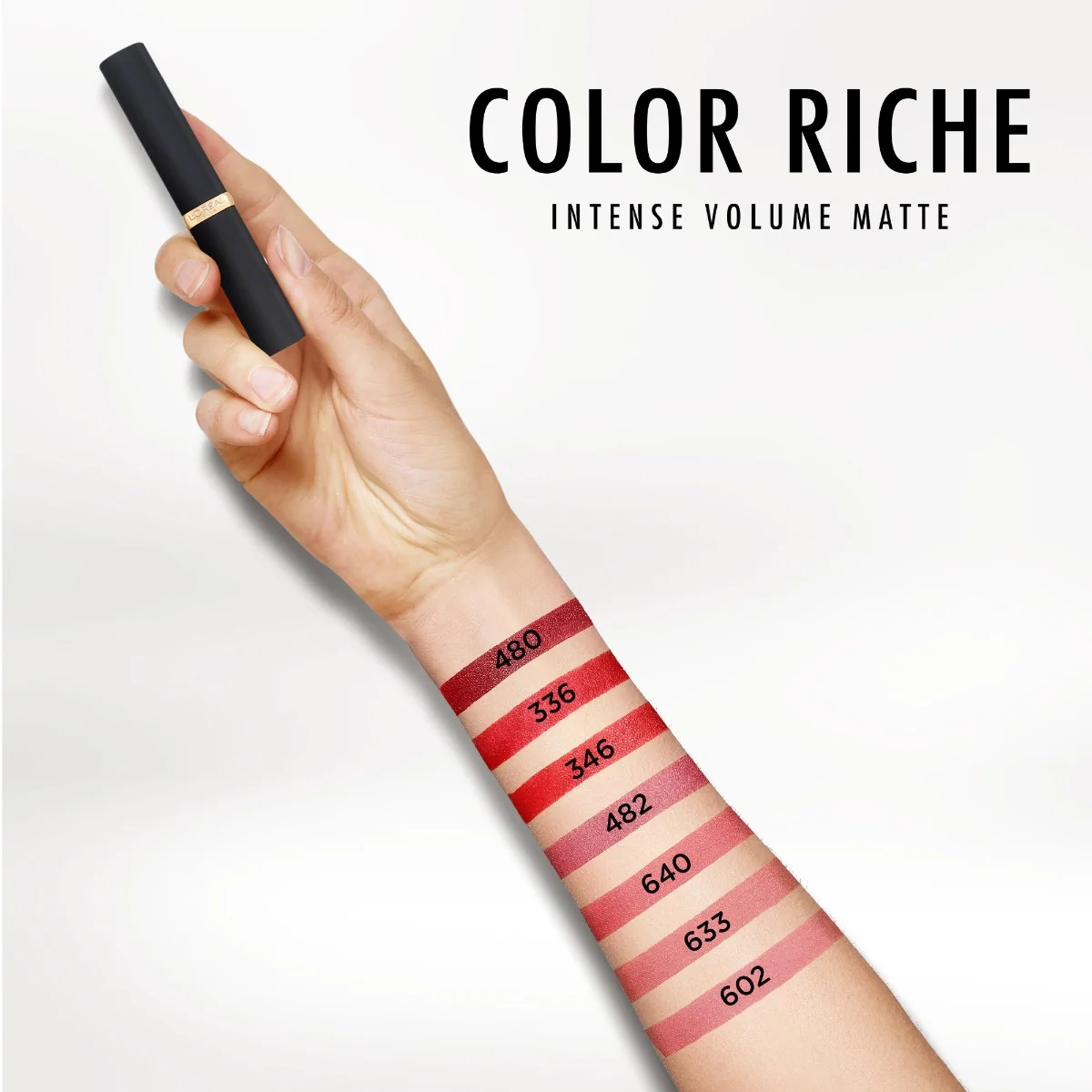 Ruj mat Color Riche Intense Volume Matte 346 Le Rouge Determination, 1.8g, L'Oreal Paris