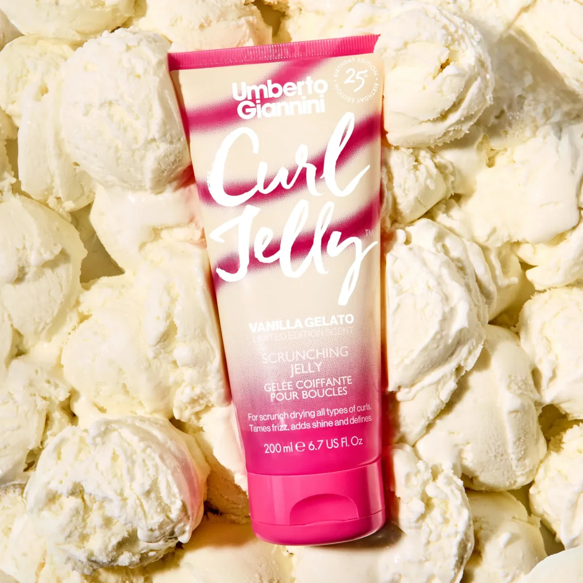 Gel pentru definirea buclelor Curl Jelly Scrunching Vanilla Gelato, 200ml, Umberto Giannini