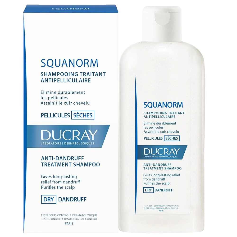 Sampon anti-matreata par uscat Squanorm, 200ml, Ducray