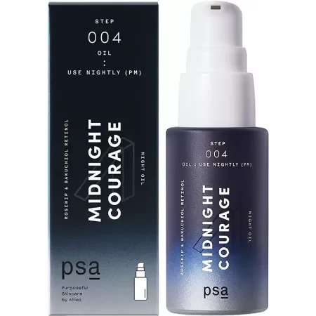 Ulei de noapte pentru fata cu retinol Midnight Courage, 15ml, PSA