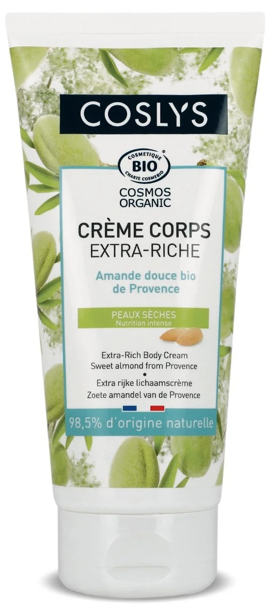 Crema de corp bio hranitoare cu migdale dulci, 200ml, Coslys