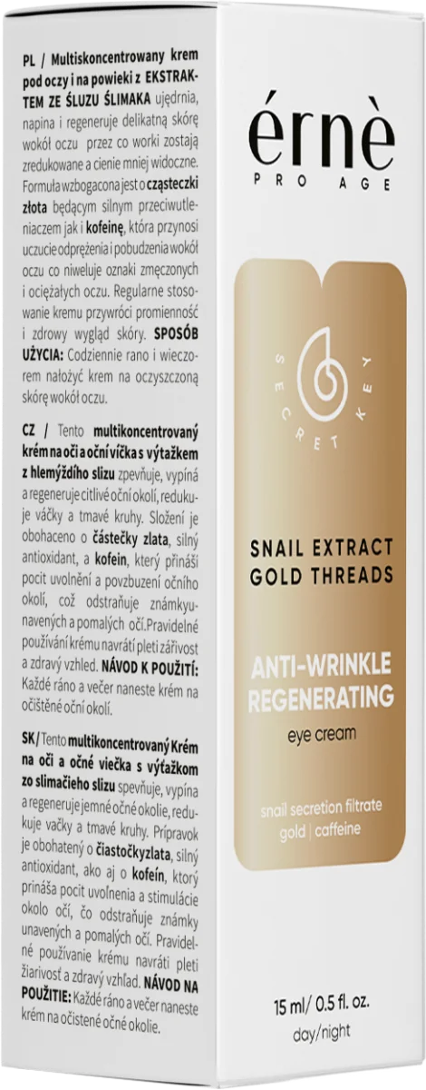 Crema pentru zona ochilor cu extract de Mucus de melc, 15ml, Erne