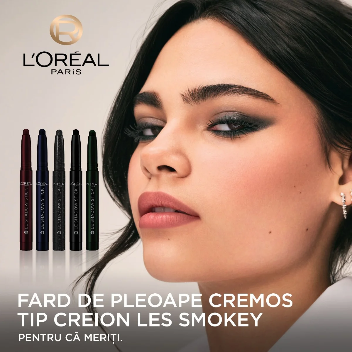 Fard de pleoape tip stick 290 Midnight Noir Le Shadow, 1.4g, L'Oreal Paris