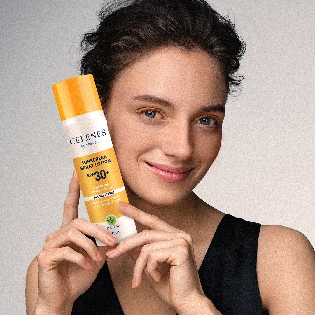 Spray lotiune pentru protectie solara Herbal SPF30, 150ml, Celenes 
