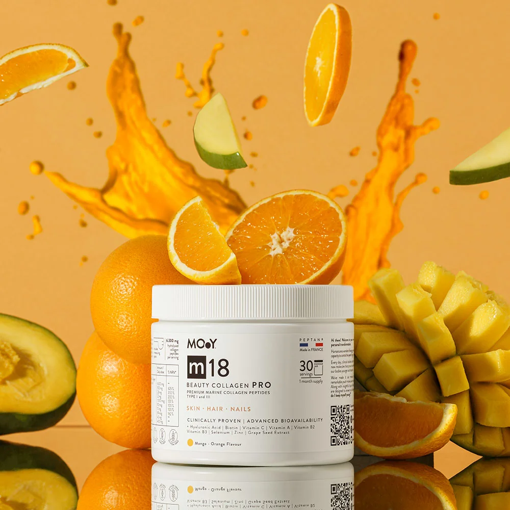Colagen marin Beauty M18 cu aroma de mango si portocale, 240g, Molecules of Youth