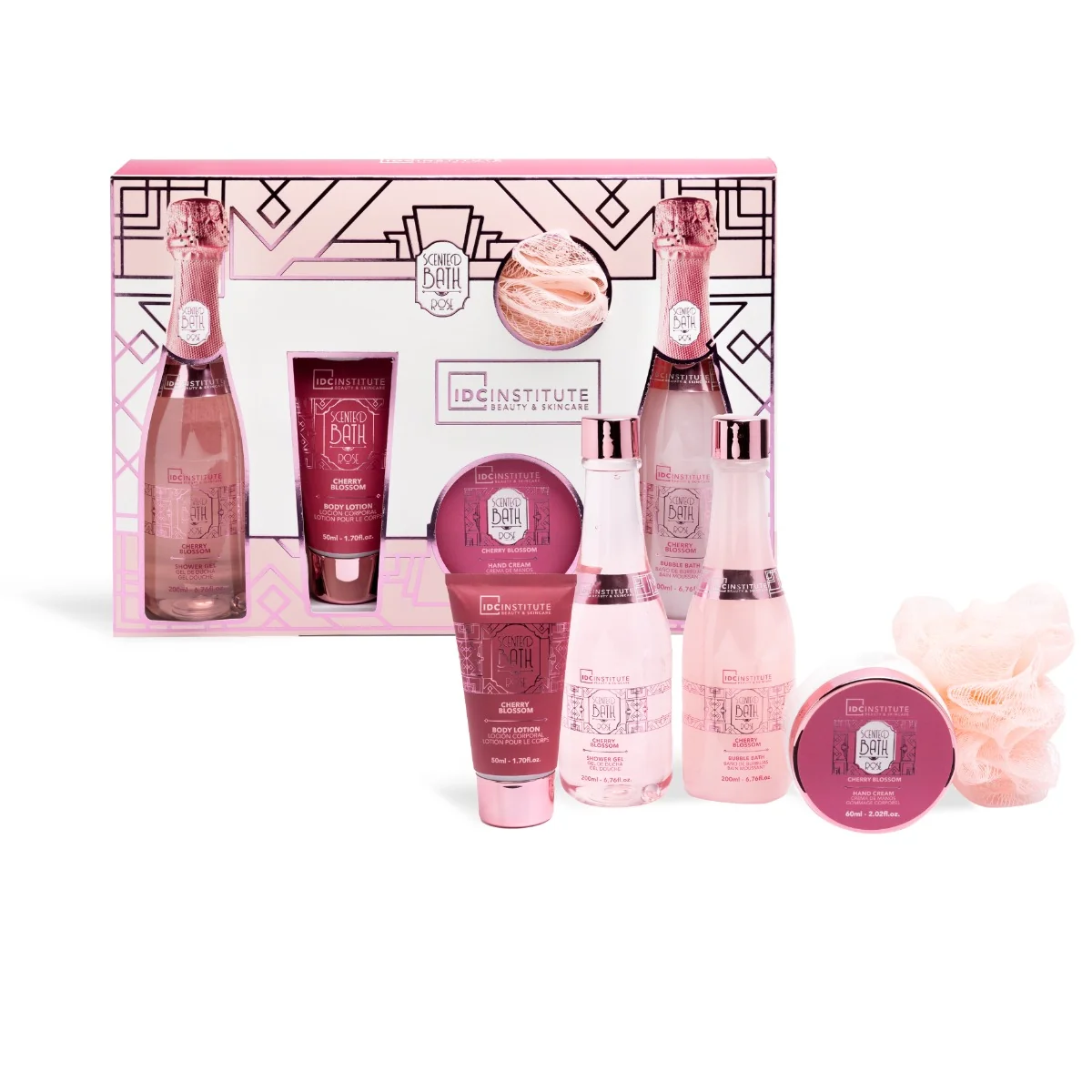 Set de baie Scented Rose Complete, 5 piese, IDC Institute