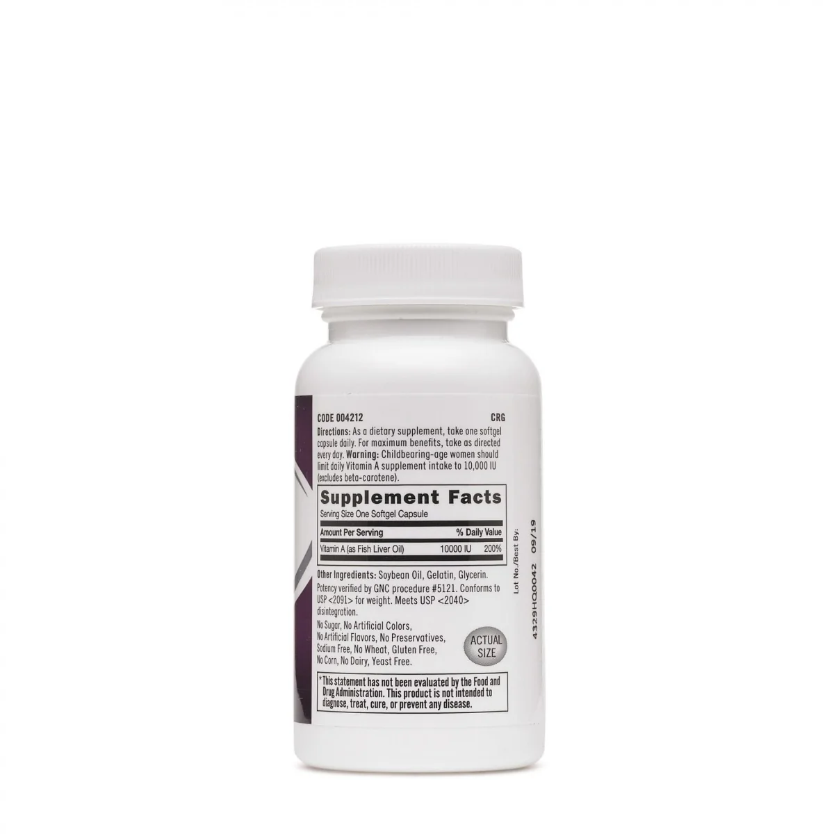 Vitamina A 10.000 UI, 100 capsule gelatinoase, GNC