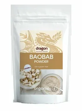 Baobab pulbere raw bio, 100g, Dragon Superfoods