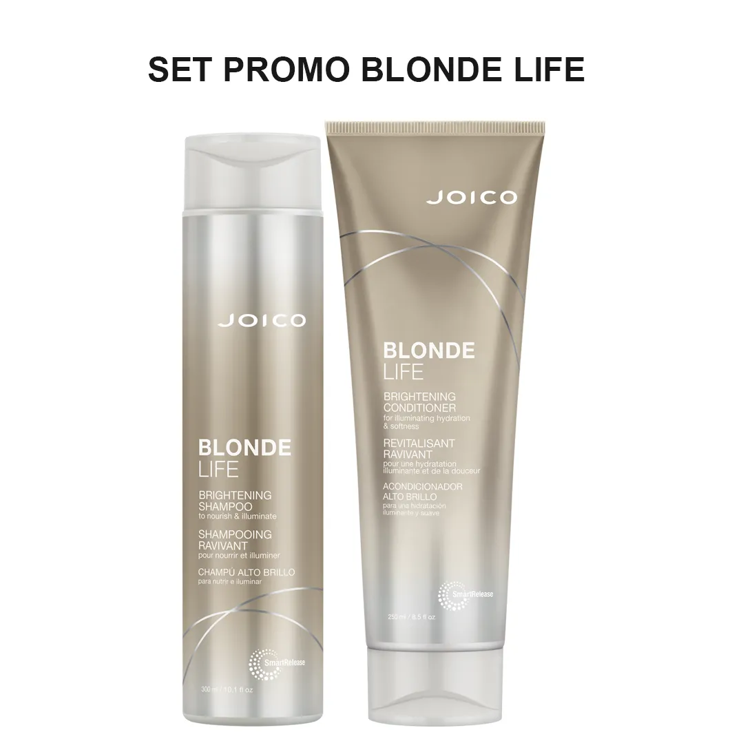 Pachet Promo Blonde Life Brightening Sampon 300ml + Balsam de par 250ml, Joico 