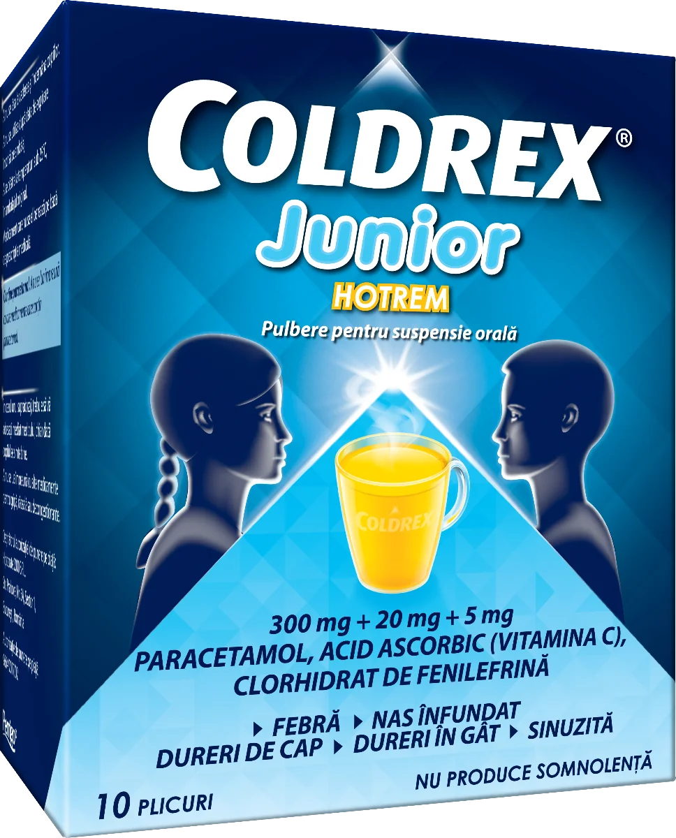 Coldrex Junior Hotrem, 10 plicuri, Perrigo