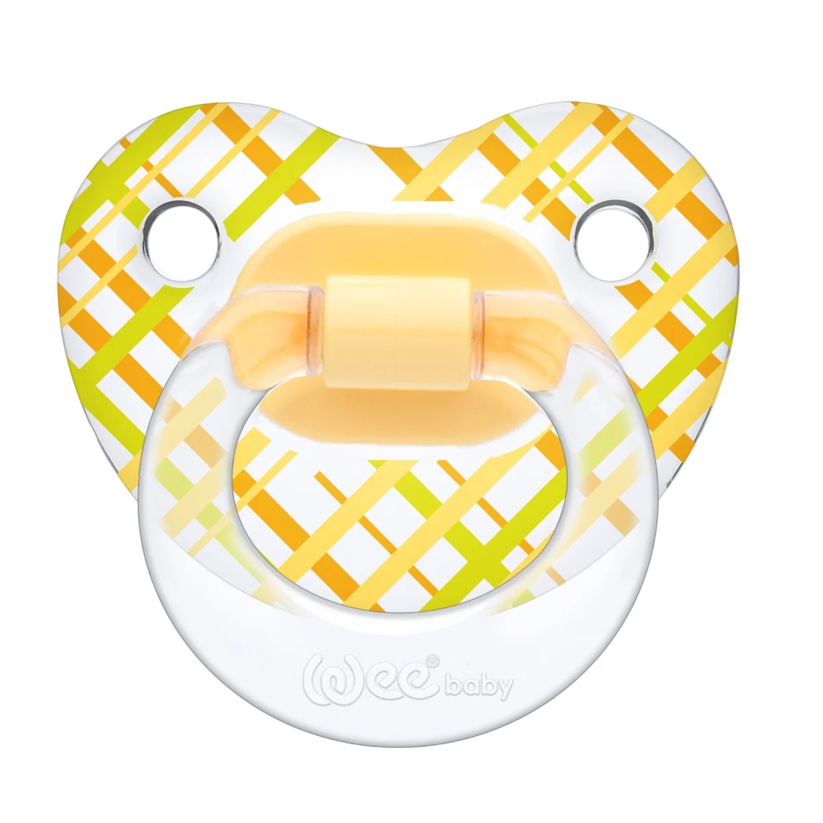 Suzeta din silicon ortodontica transparenta cu desen nr.1, 1 bucata, Wee Baby