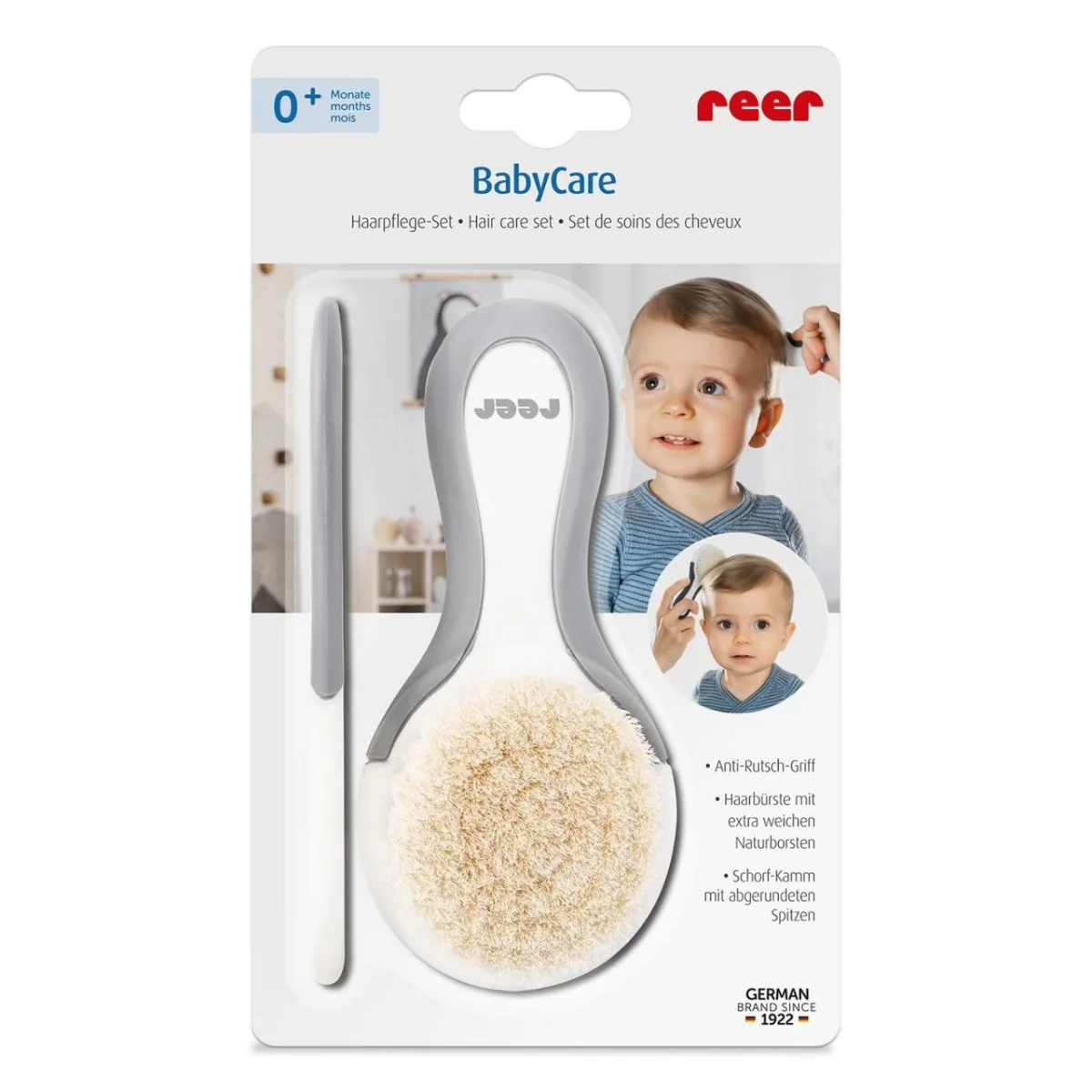 Set pieptene si perie de par BabyCare Hair 81070, 1 bucata, Reer 
