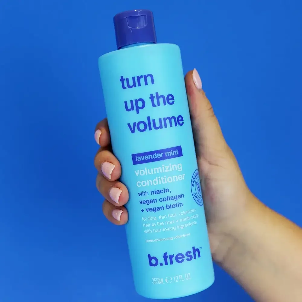 Balsam de par pentru volum cu biotina vegana Turn Up the Volume, 355ml, B.fresh