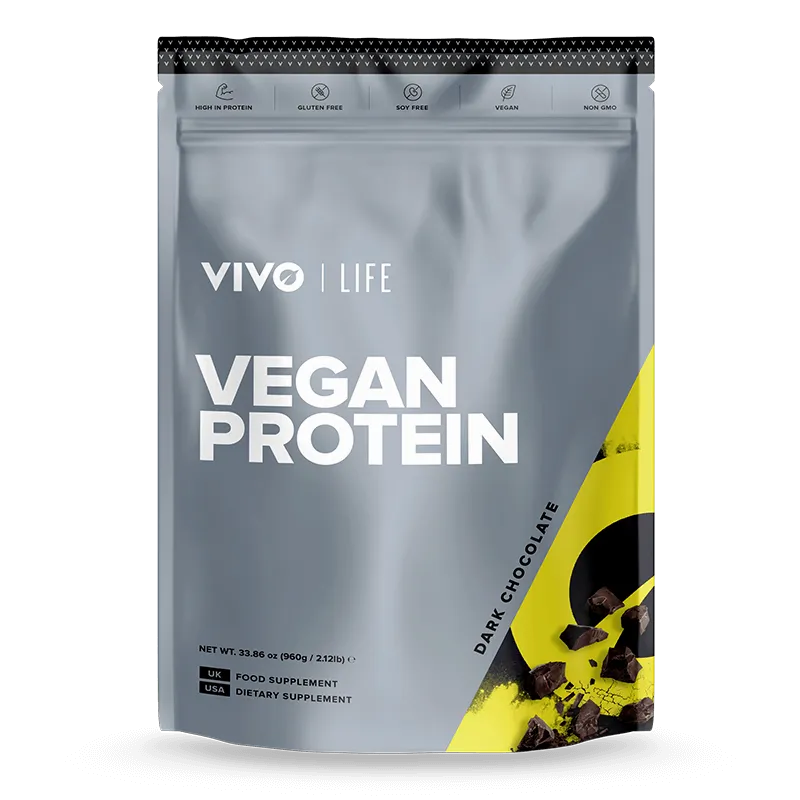 Proteine vegetale cu aroma de Ciocolata neagra Life, 960g, Vivo