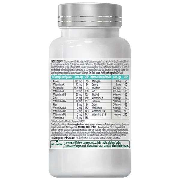 Multivitamine si Multiminerale, 30 comprimate, Cosmopharm