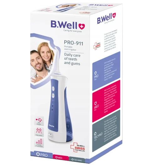 Irigator oral reincarcabil cu 2 capete si cablu usb 0.8m PRO-911, 1 bucata, B.Well