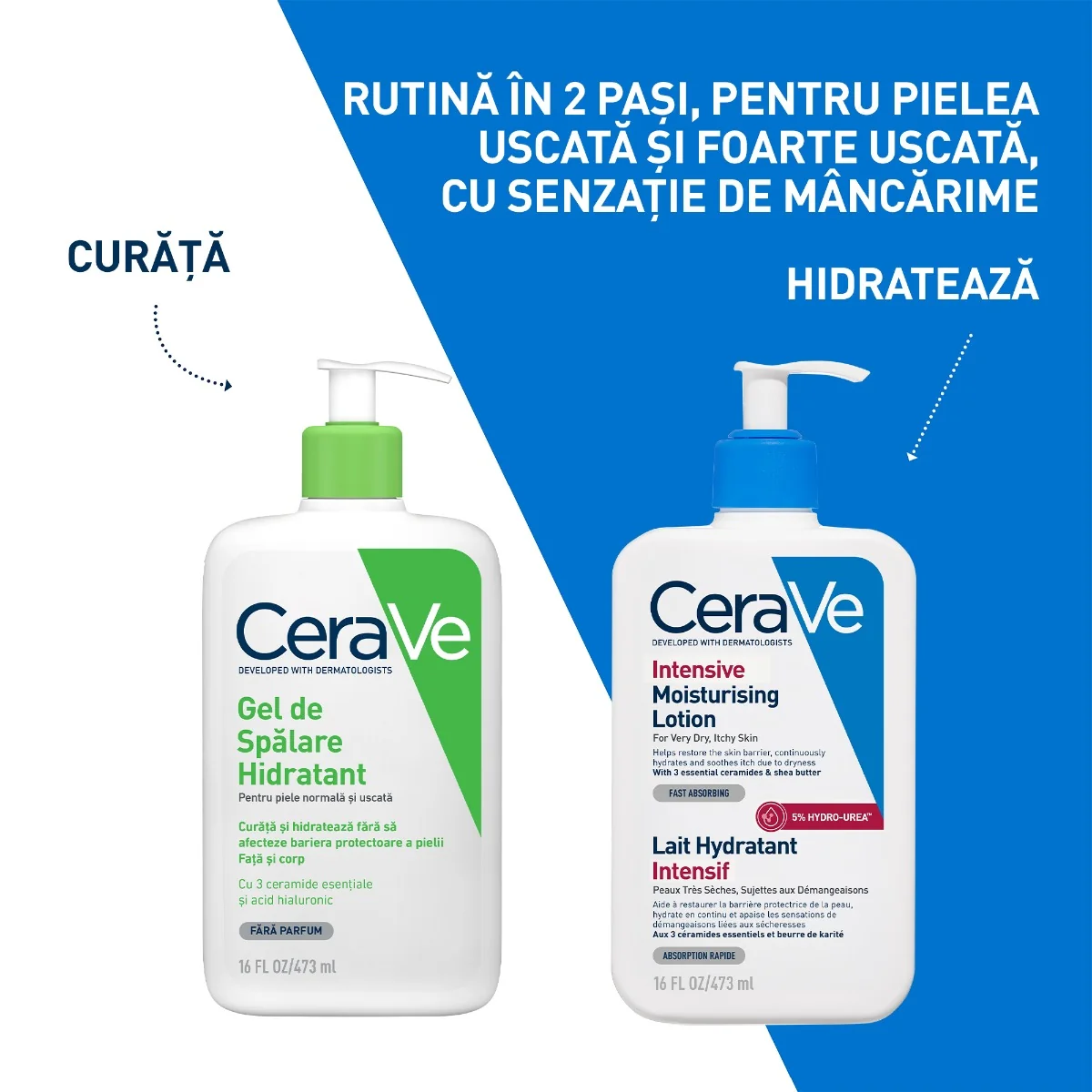 Lotiune intens hidratanta pentru fata si corp, 473ml, CeraVe