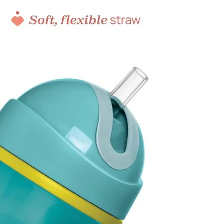 Canuta sport termorezistenta turcoaz cu pai 14 luni+, 266ml, Chicco
