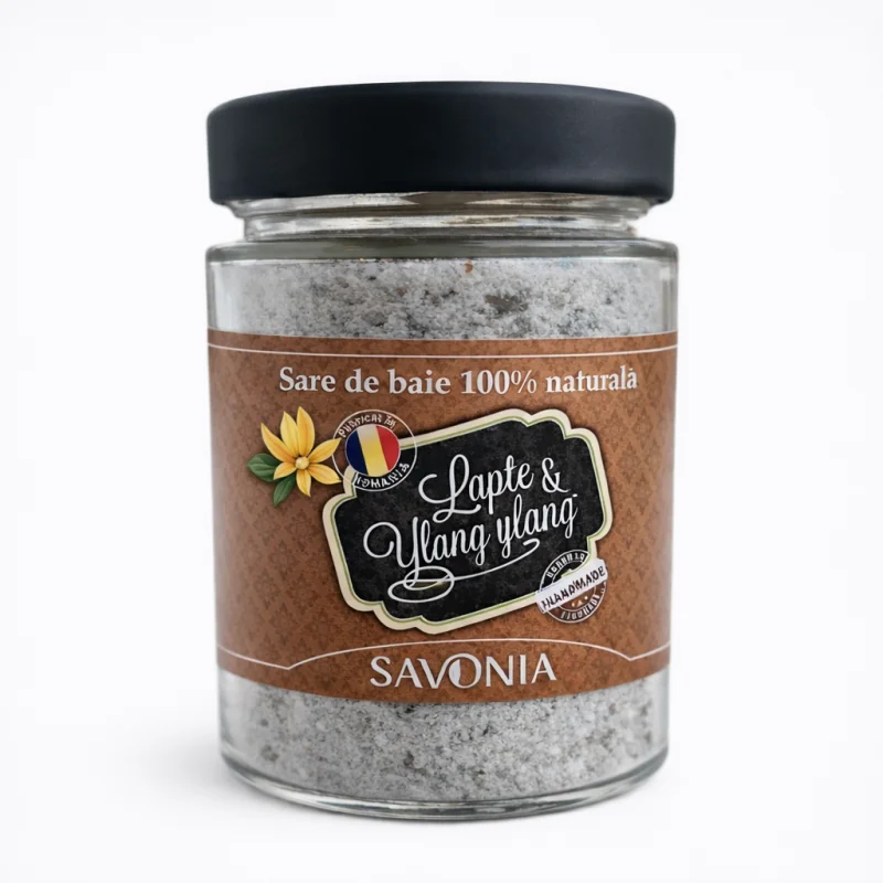 Sare de baie cu lapte si Ylang Ylang, 350g, Savonia
