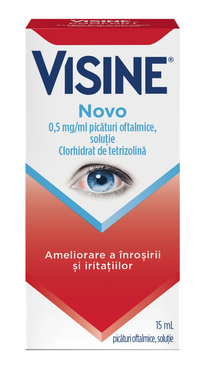Visine Novo 0,5 mg/ml Picaturi oftalmice solutie, 15ml, McNeil Healthcare