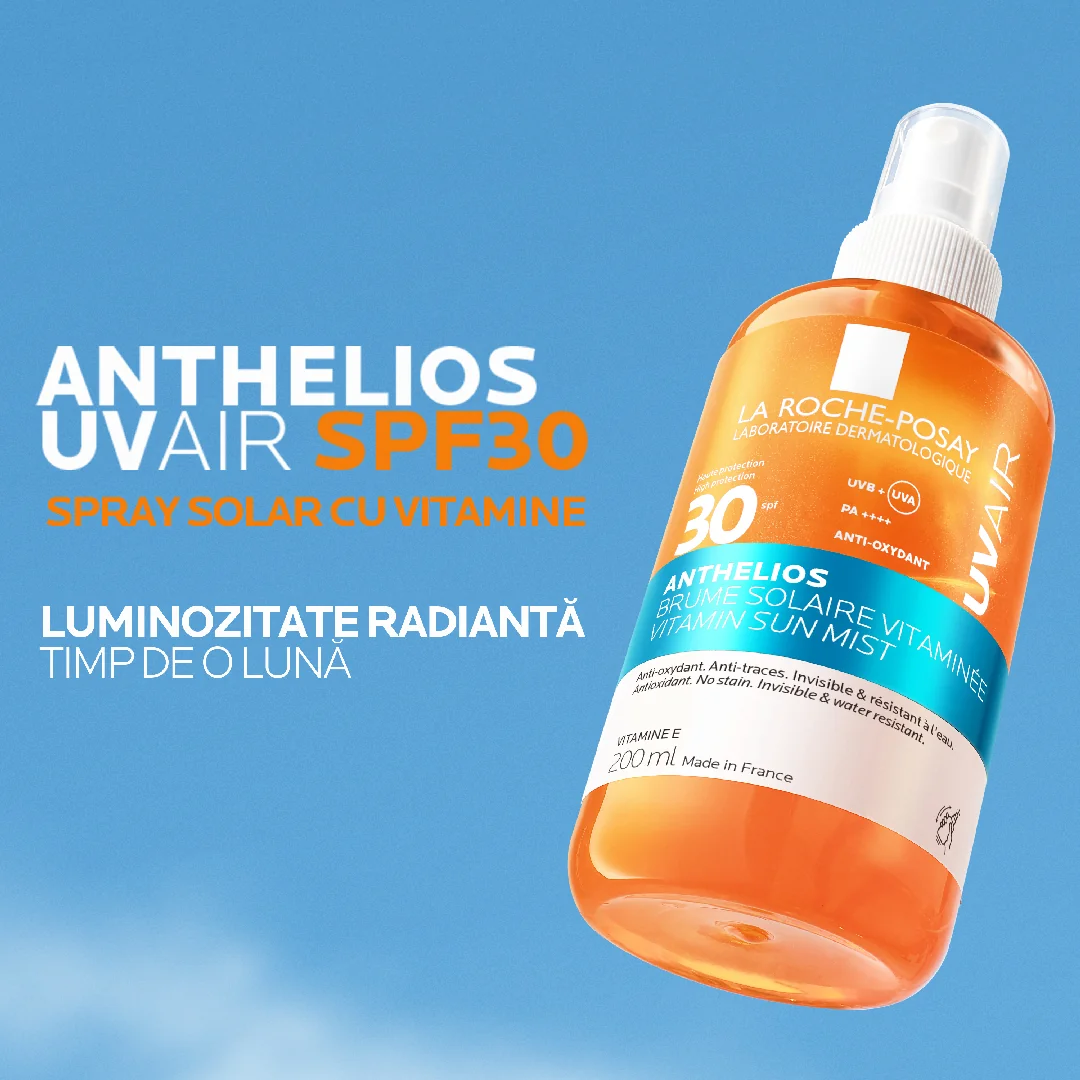 Spray solar cu Vitamine SPF30 Anthelios UVAir, 200ml, La Roche-Posay