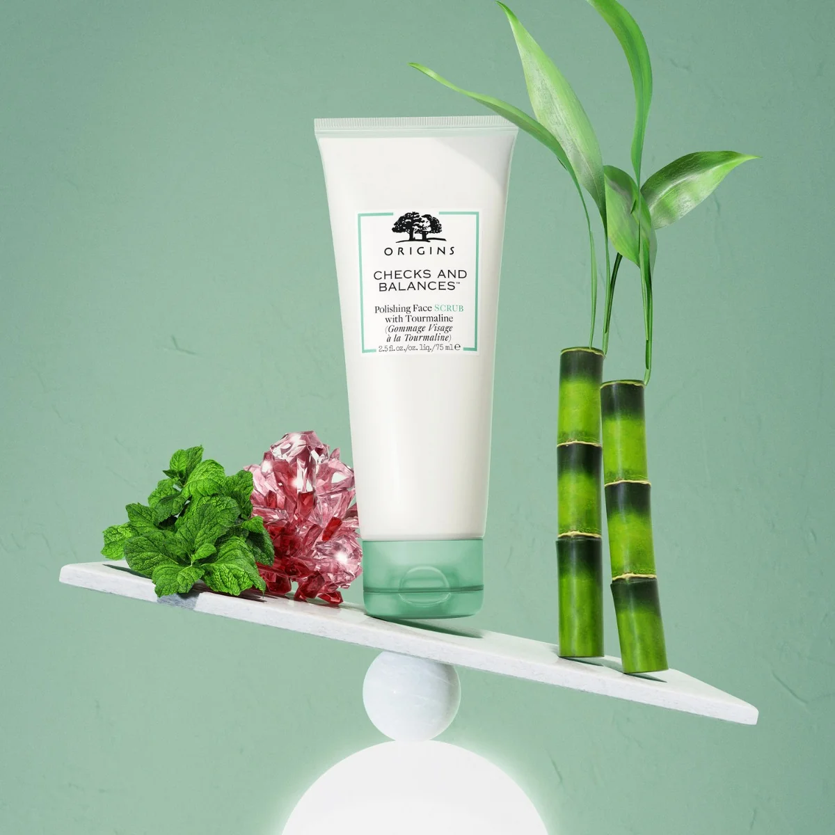 Scrub facial cu turmalina Checks and Balances, 75ml, Origins