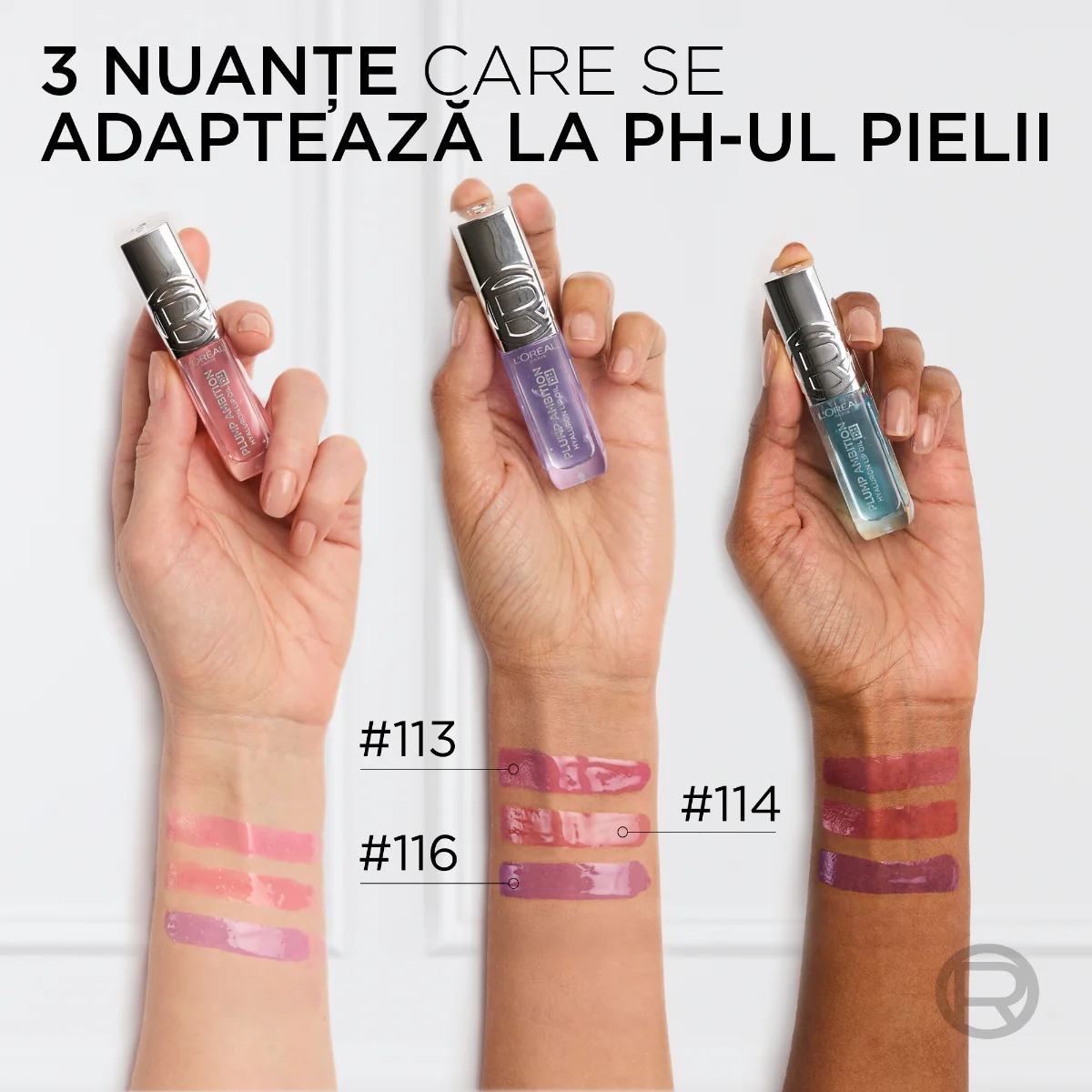 Ulei pentru buze cu efect de Volum Plump Ambition Nr. 113 Cristal Ice, 5ml, L'Oreal Paris
