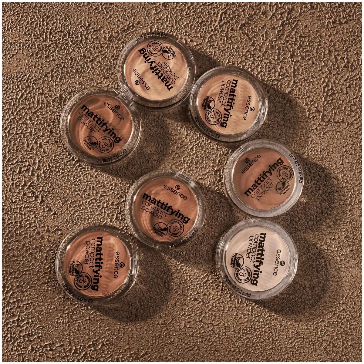 Pudra compacta matifianta 11 - Pastel Beige, 12g, Essence