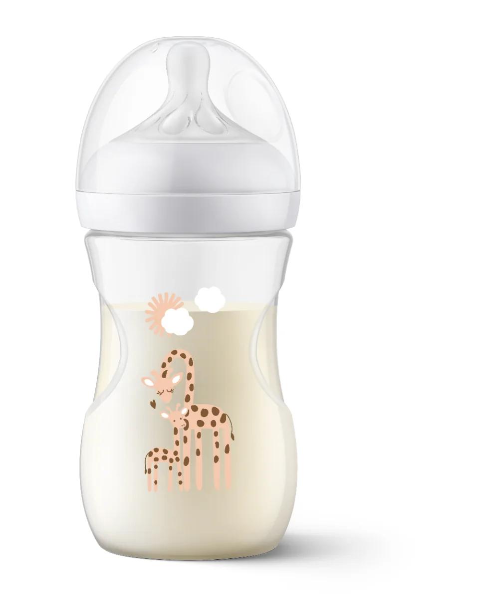 Biberon pentru +1 luna model girafa Natural Response SCY903/66, 260ml, Philips Avent