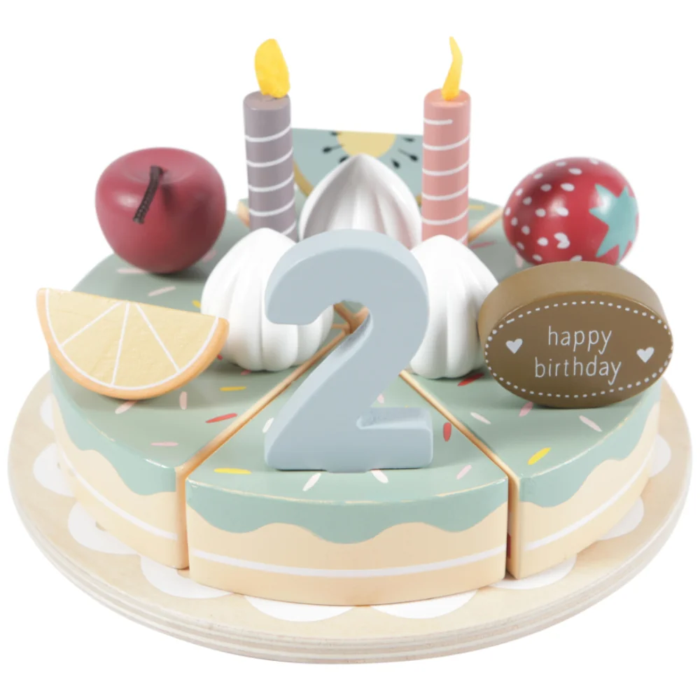 Tort aniversar cu decoratiuni pentru 1-5 ani, 1 bucata, Little Dutch 