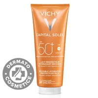 Lapte hidratant de protectie solara SPF50+ pentru fata si corp Capital Soleil, 300ml, Vichy