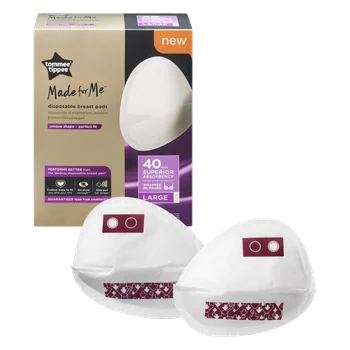 Tampoane de unica folosinta pentru sani marimea L Made for Me, 40 bucati, Tommee Tippee