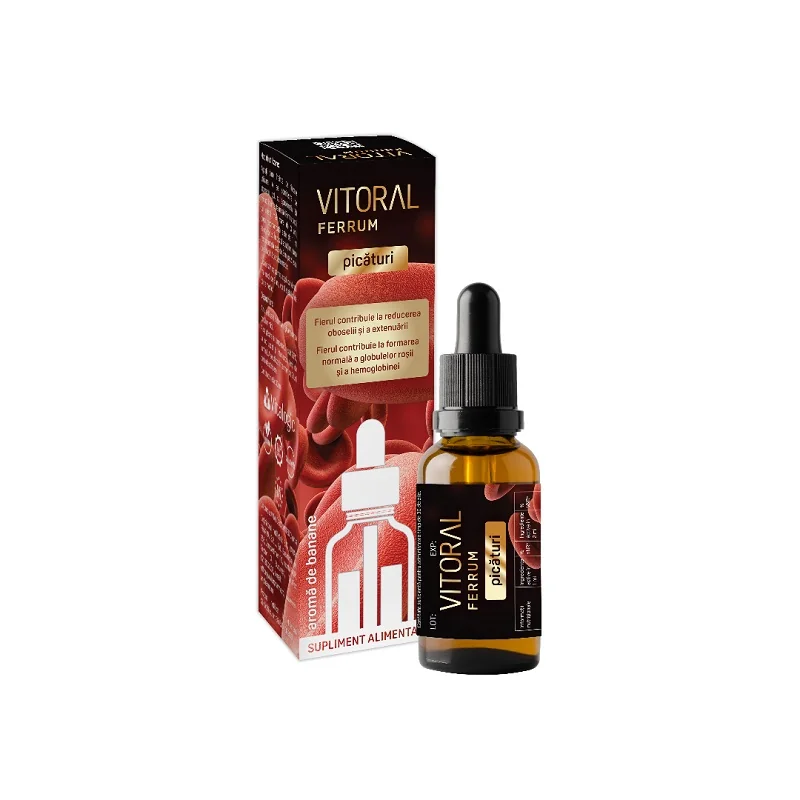 Vitoral Ferrum picaturi, 30ml, Vitalogic