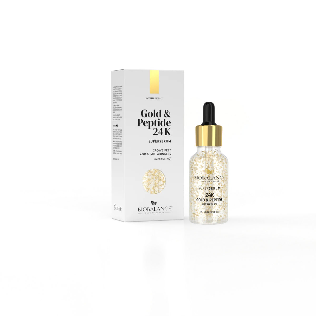Ser de fata 24K Gold & Peptide Matrixyl 2% Super Serum, 30ml, Bio Balance