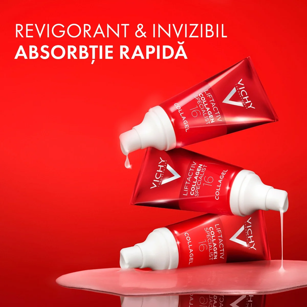 Gel pentru iluminarea si hidratarea tenului Liftactiv Collagen Specialist 16, 50ml, Vichy
