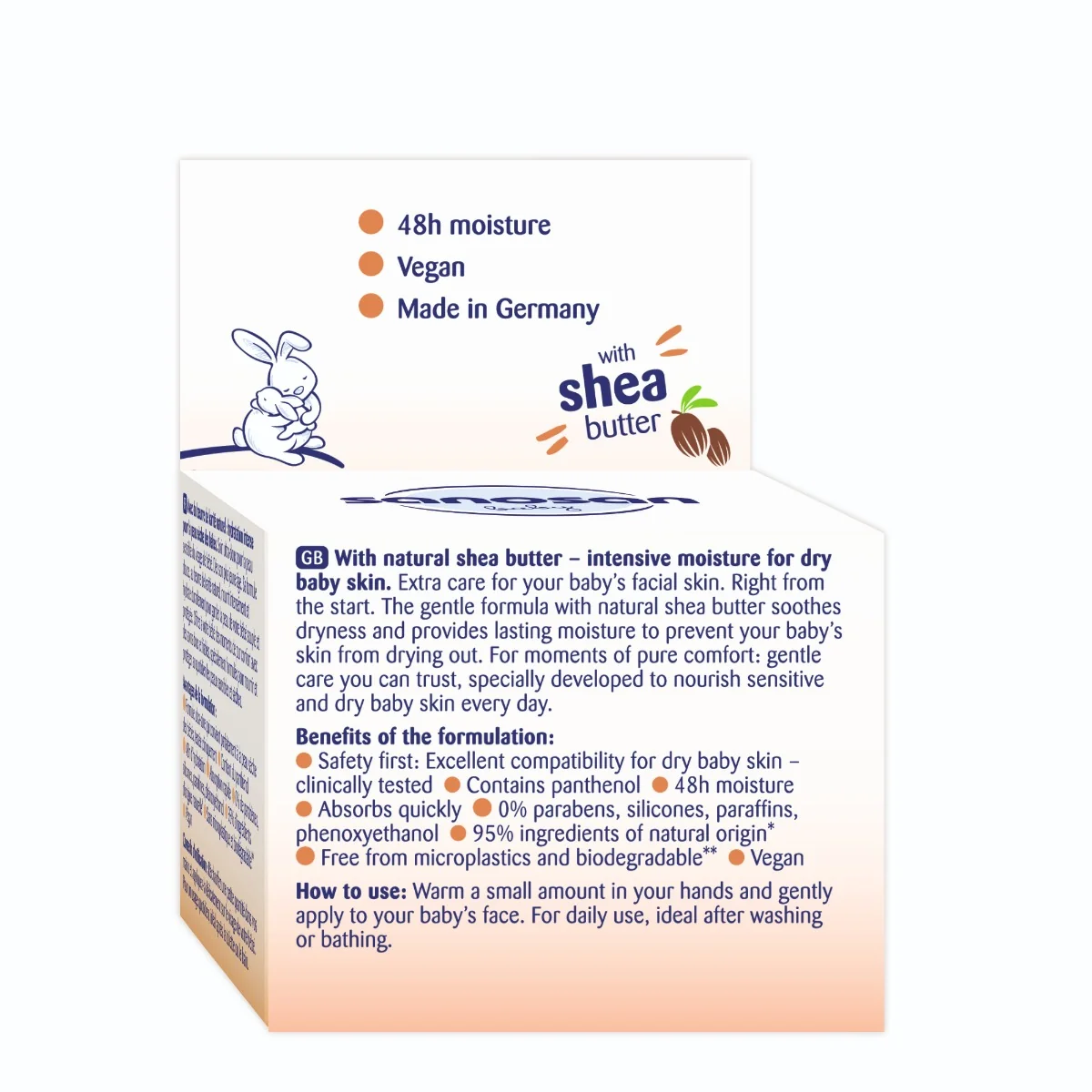 Crema nutritiva de fata pentru piele uscata 0 luni+, 50ml, Sanosan
