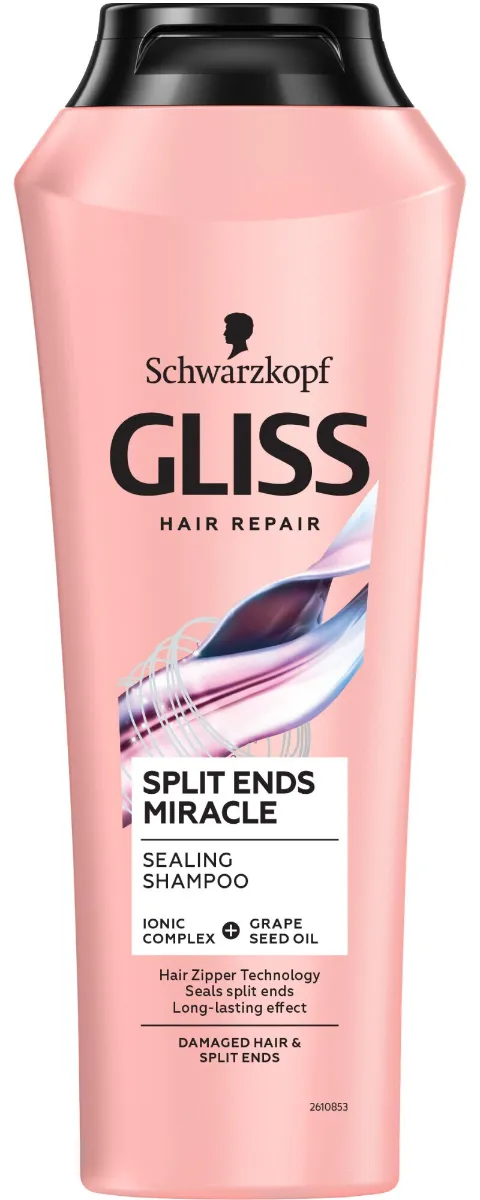 Sampon Split Hair Miracle pentru par deteriorat si varfuri despicate, 250ml, Gliss