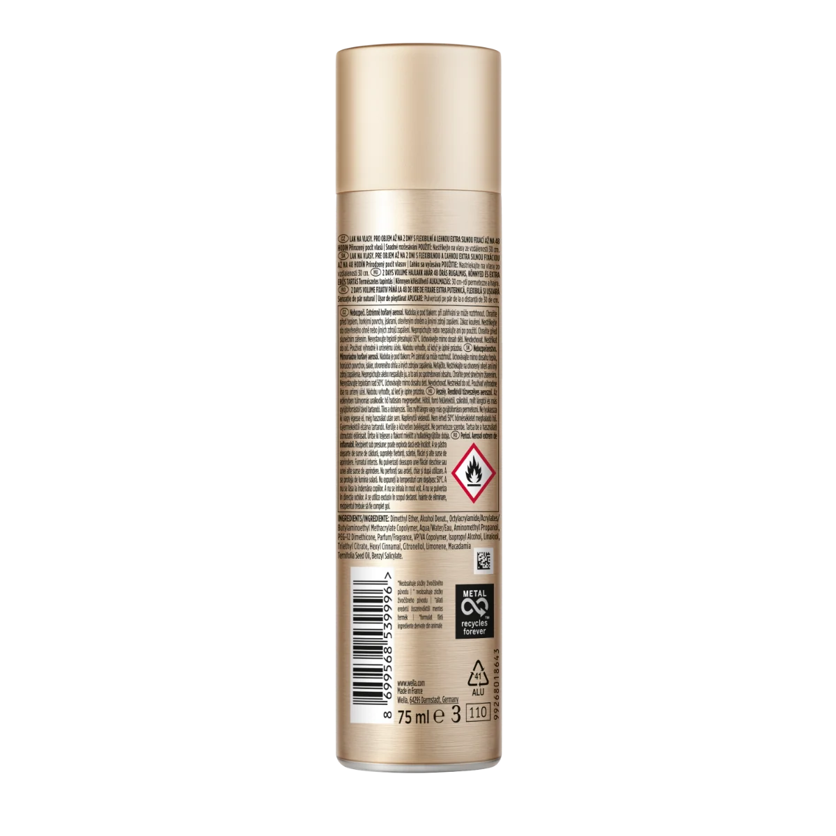 Fixativ cu grad de fixare 4 2Days Volume Extra Strong Wellaflex, 75ml, Wella