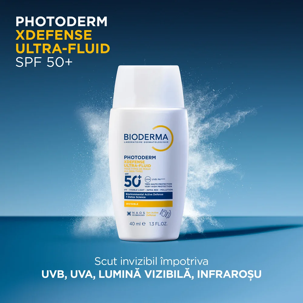 Crema de fata SPF50+ Photoderm XDefense Ultra-Fluid invizibil, 40ml ...