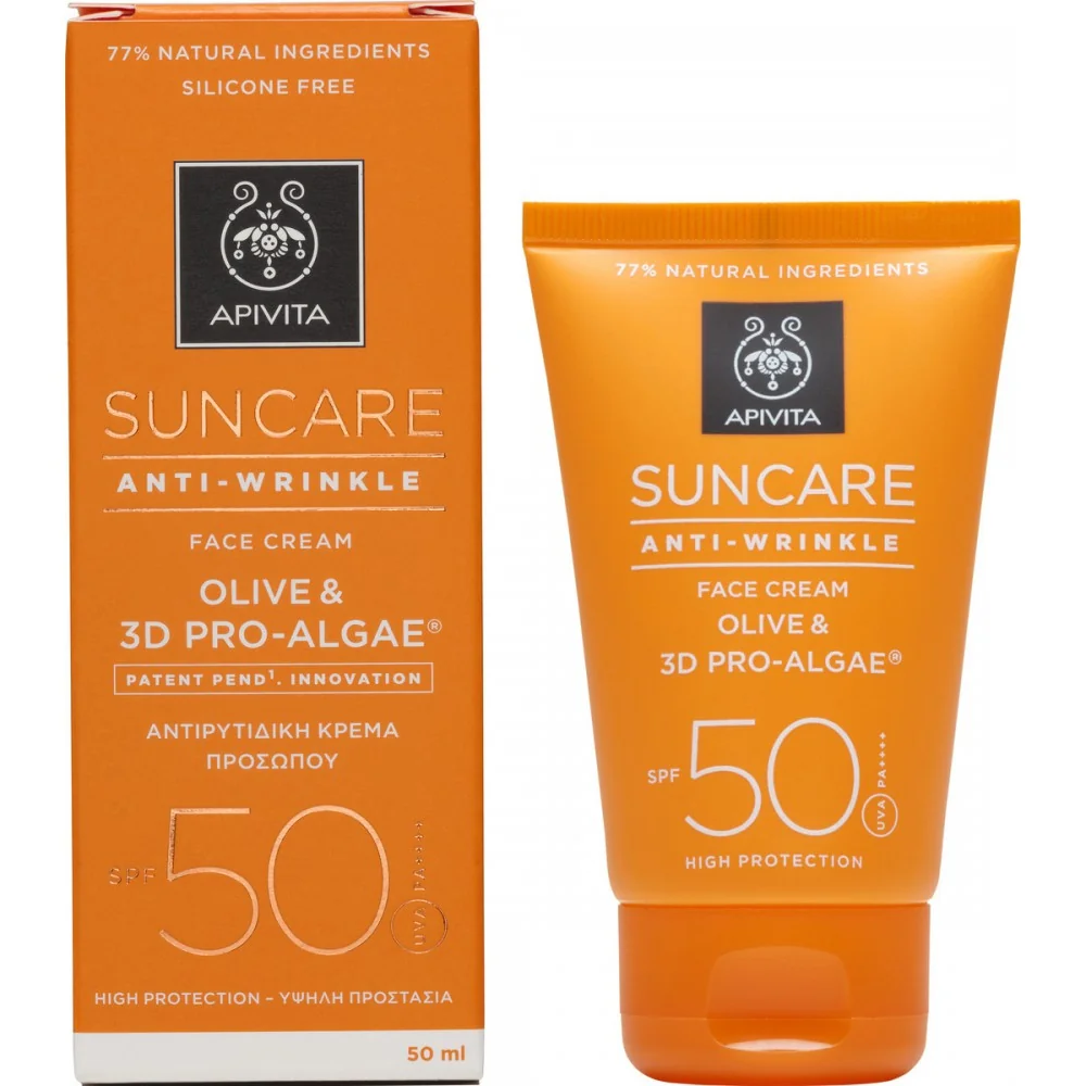 Apivita SunCare Crema anti-pete si anti-rid cu SPF50, 50ml