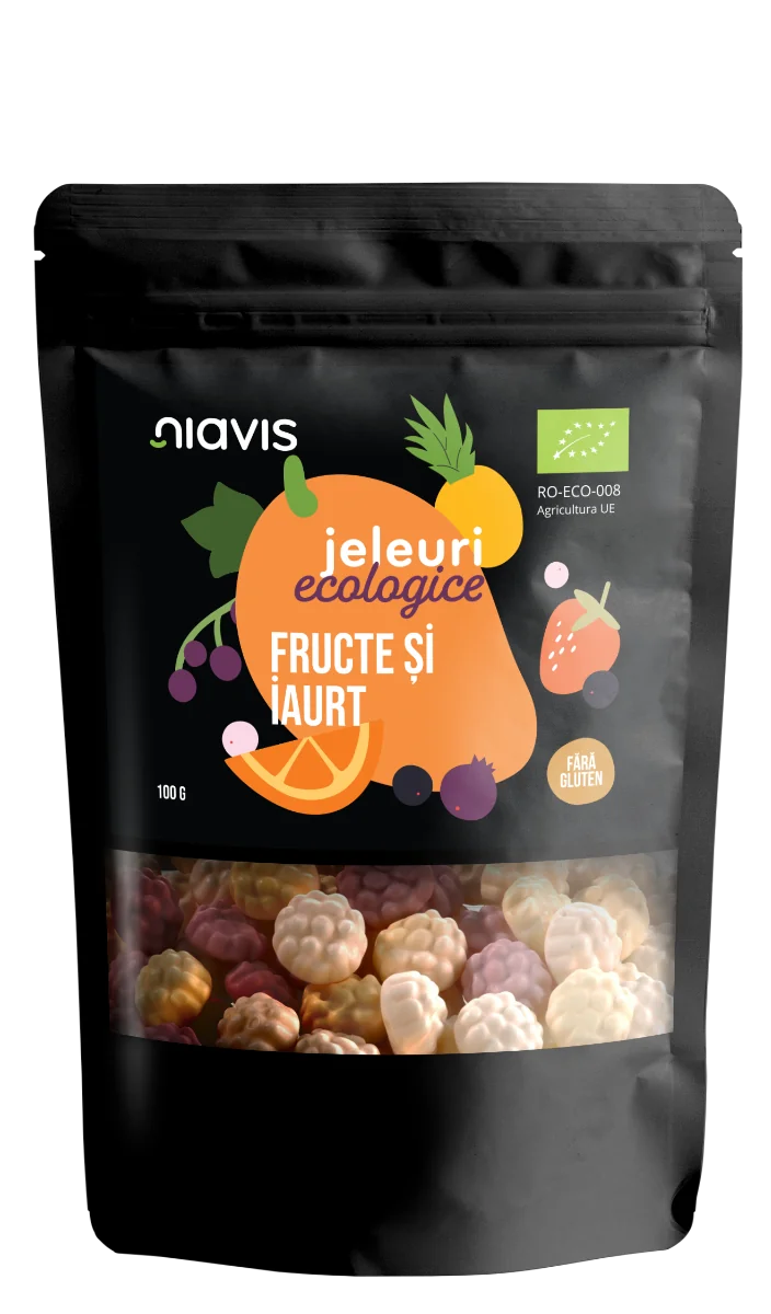 Jeleuri ecologice cu fructe si iaurt, 100g, Niavis
