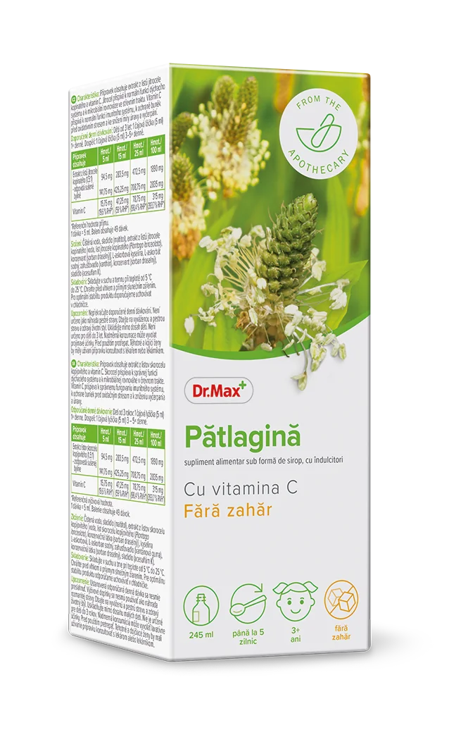 Dr. Max Sirop cu patlagina fara zahar, 245ml