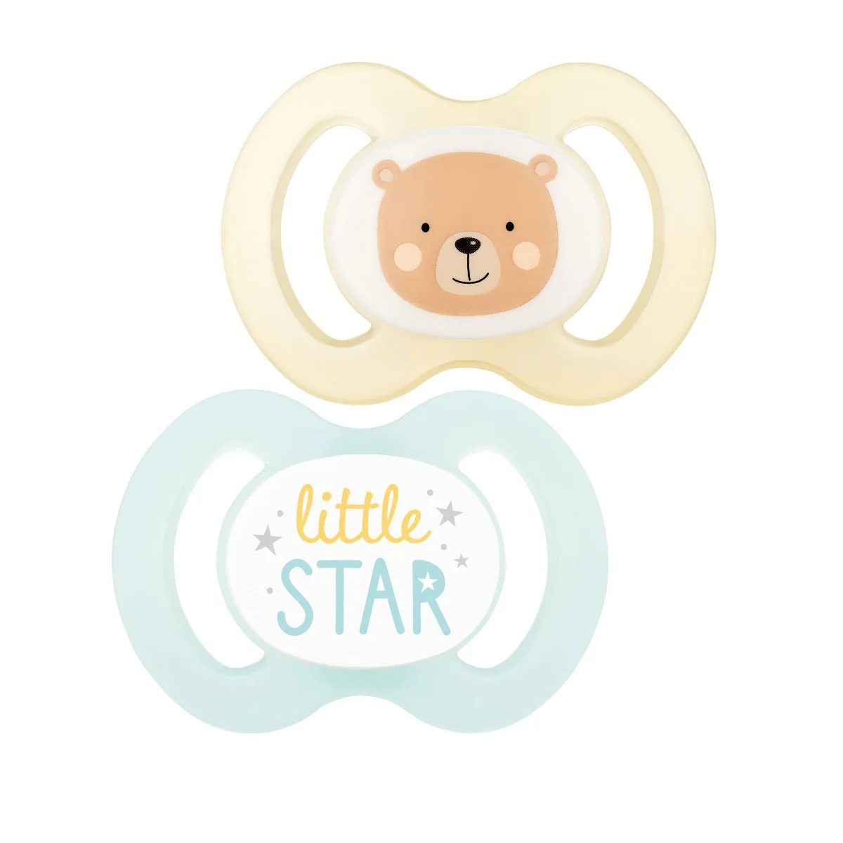 Suzete simetrice decorate Talia 2, 2 bucati, Baby Nova
