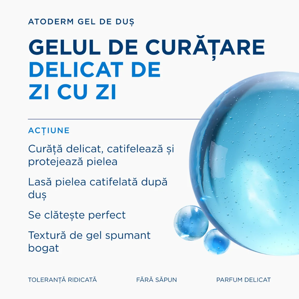 Gel de dus pentru pielea uscata Atoderm, 500ml, Bioderma