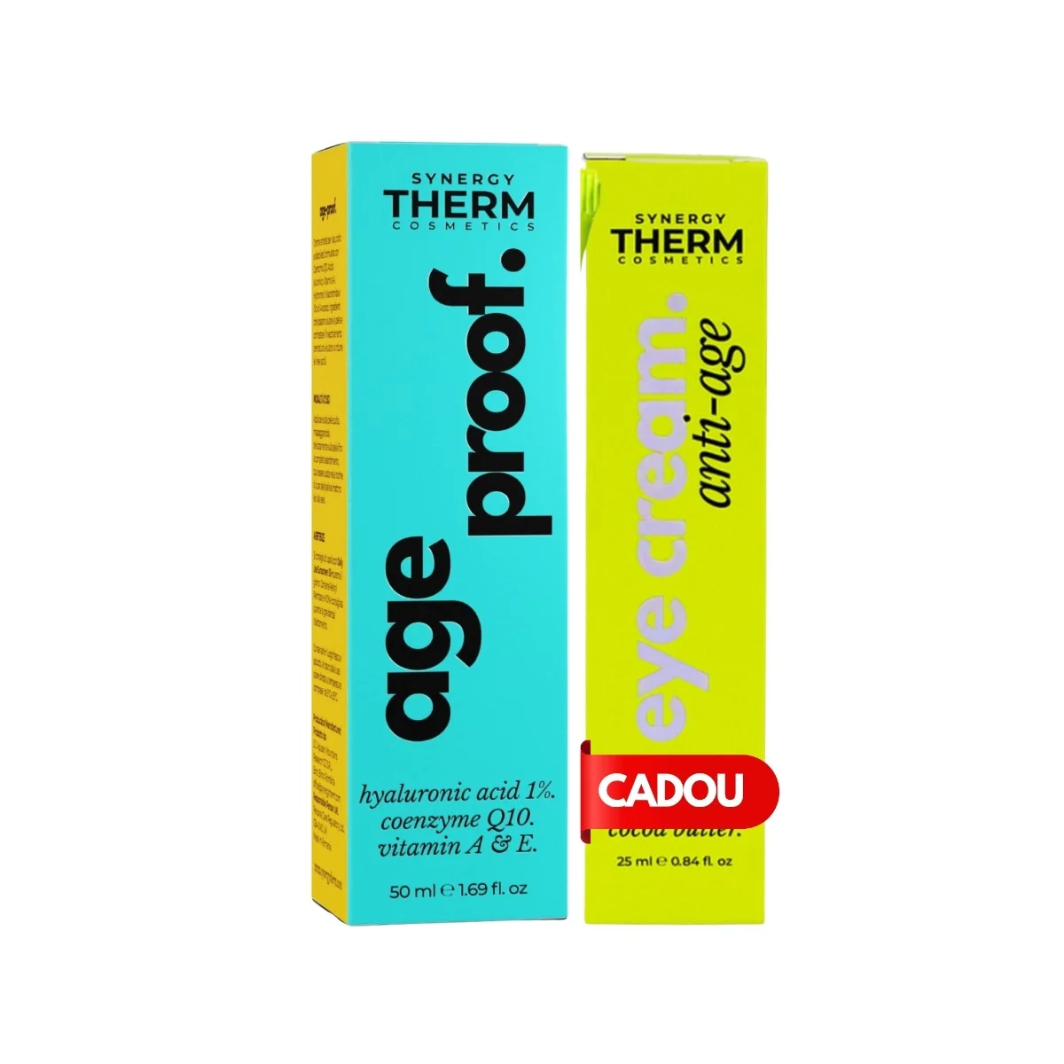 Pachet Crema de fata anti-age 50ml + Crema de ochi anti-age 25ml, Synergy Therm