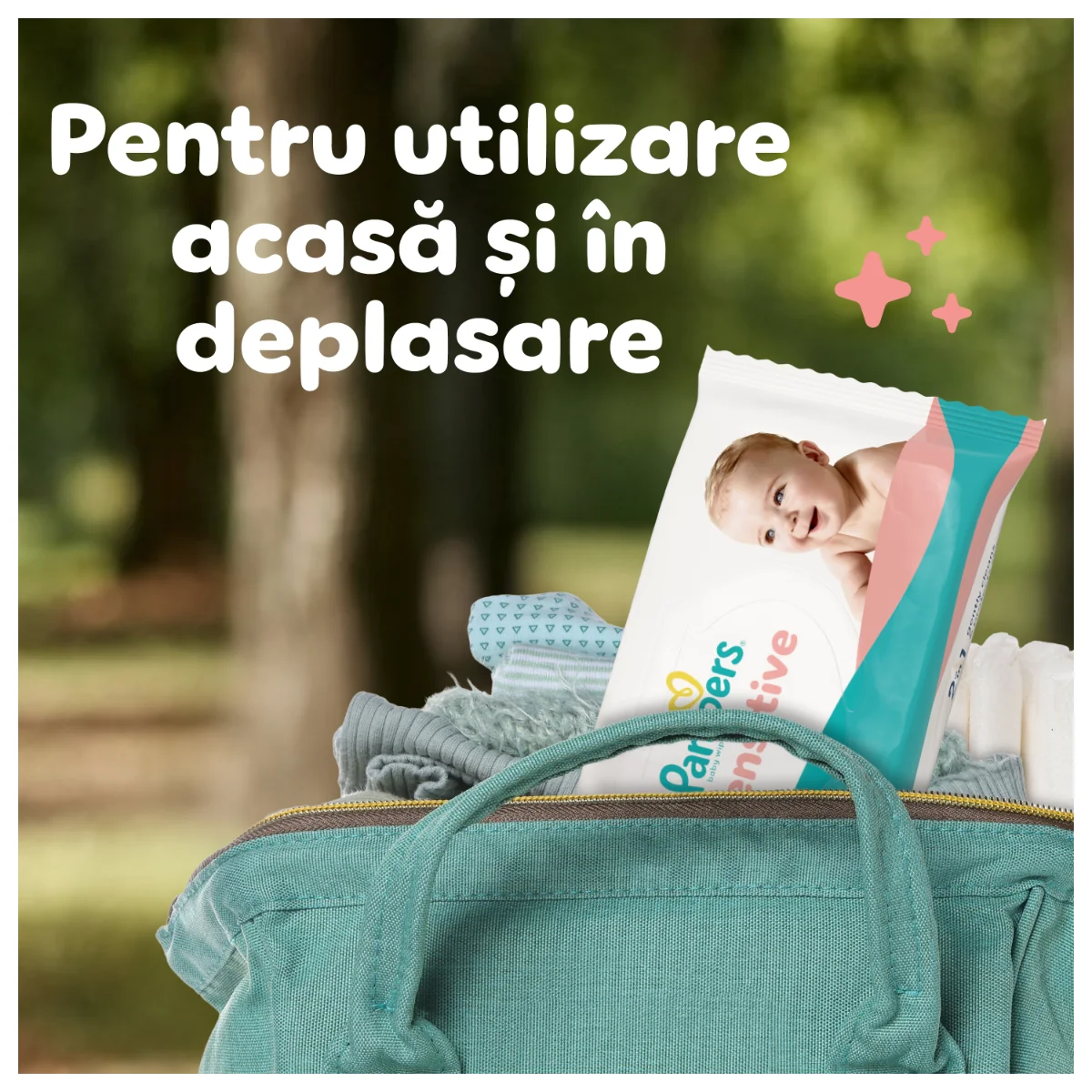 Servetele umede Sensitive, 80 bucati, Pampers