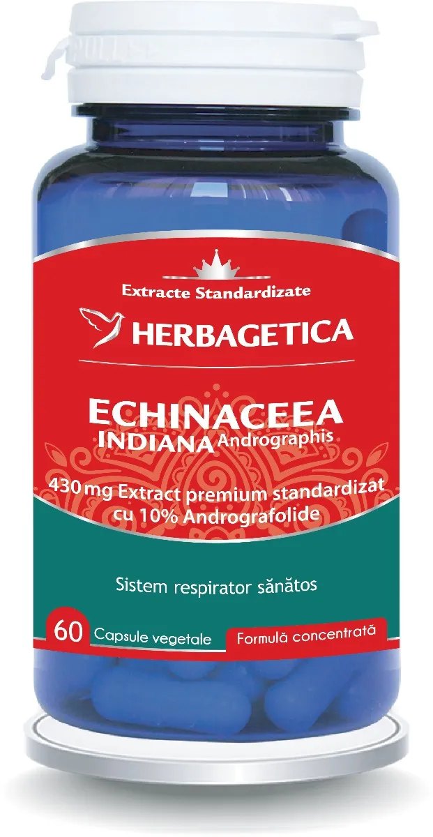 Echinaceea Indiana, 60 capsule, Herbagetica