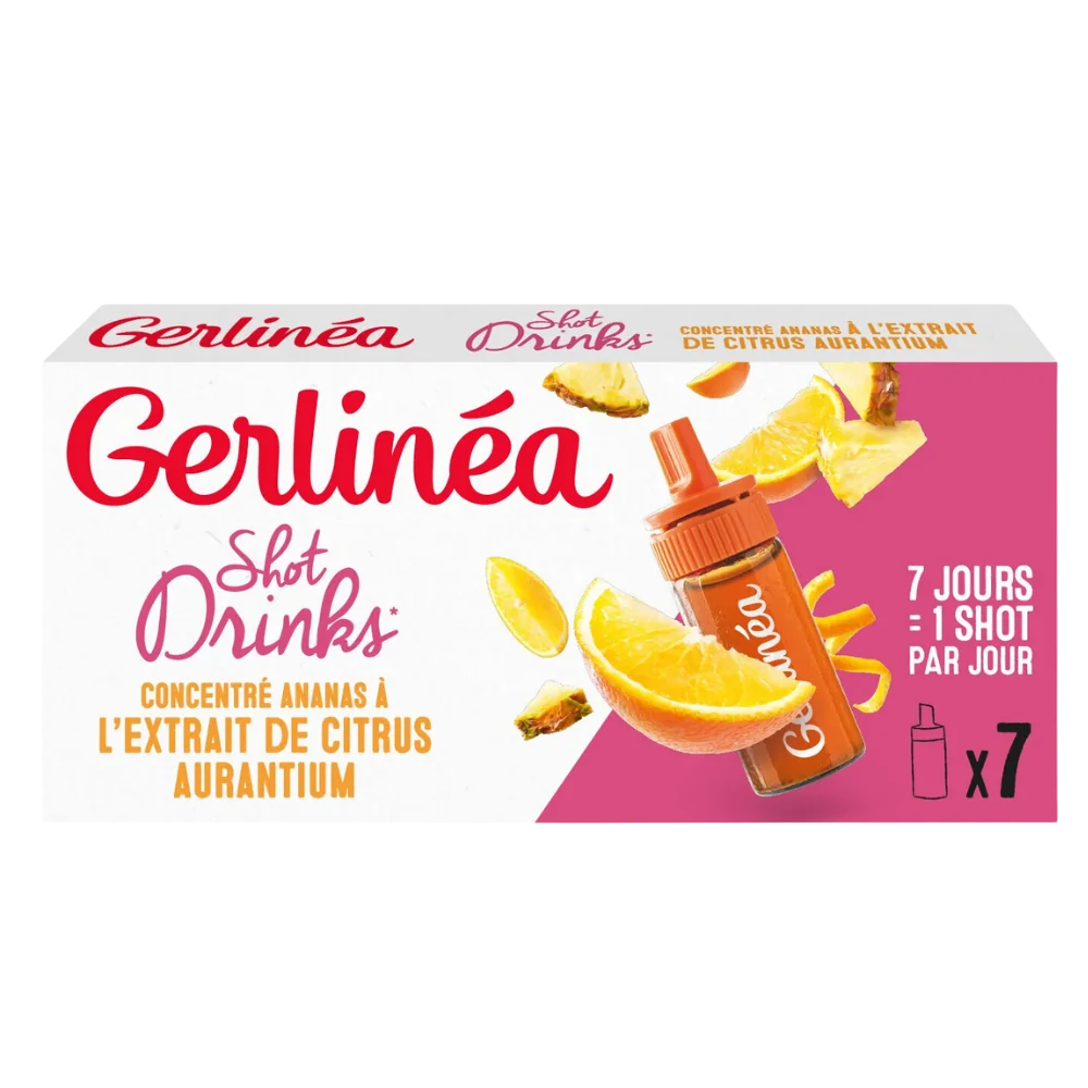 Shot concentrat cu ananas si extract de portocale amare, 70ml, Gerlinea