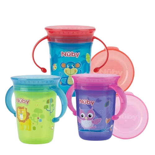 Wonder Cup decorat cu manere 360 grade +6 luni, 240ml, Nuby