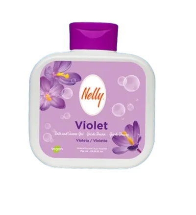 Gel de dus cu aroma de violete, 750ml, Nelly